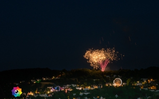 Kirmesfeuerwerk 02.07.2019 vom Standort Klosterholzstrasse aus gesehen