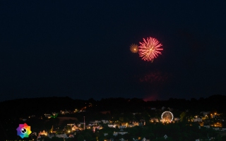 Kirmesfeuerwerk 02.07.2019 vom Standort Klosterholzstrasse aus gesehen