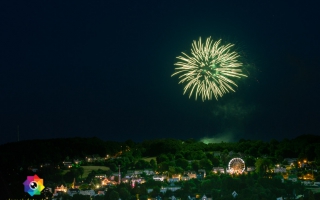 Kirmesfeuerwerk 02.07.2019 vom Standort Klosterholzstrasse aus gesehen