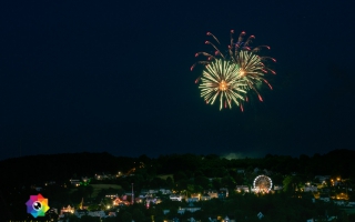 Kirmesfeuerwerk 02.07.2019 vom Standort Klosterholzstrasse aus gesehen