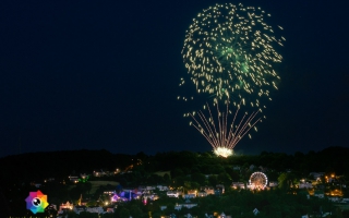Kirmesfeuerwerk 02.07.2019 vom Standort Klosterholzstrasse aus gesehen