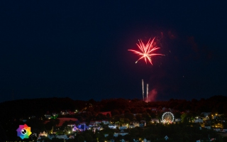 Kirmesfeuerwerk 02.07.2019 vom Standort Klosterholzstrasse aus gesehen