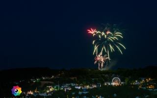 Kirmesfeuerwerk 02.07.2019 vom Standort Klosterholzstrasse aus gesehen