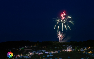 Kirmesfeuerwerk 02.07.2019 vom Standort Klosterholzstrasse aus gesehen