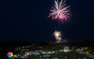Kirmesfeuerwerk 02.07.2019 vom Standort Klosterholzstrasse aus gesehen