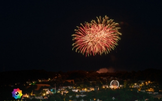 Kirmesfeuerwerk 02.07.2019 vom Standort Klosterholzstrasse aus gesehen