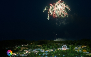 Kirmesfeuerwerk 02.07.2019 vom Standort Klosterholzstrasse aus gesehen