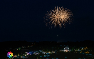 Kirmesfeuerwerk 02.07.2019 vom Standort Klosterholzstrasse aus gesehen