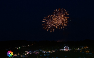 Kirmesfeuerwerk 02.07.2019 vom Standort Klosterholzstrasse aus gesehen