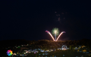 Kirmesfeuerwerk 02.07.2019 vom Standort Klosterholzstrasse aus gesehen