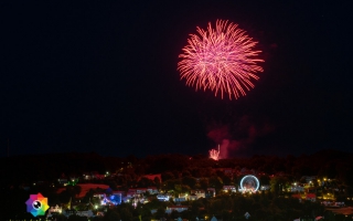 Kirmesfeuerwerk 02.07.2019 vom Standort Klosterholzstrasse aus gesehen