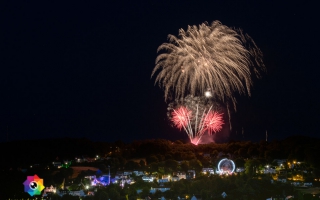 Kirmesfeuerwerk 02.07.2019 vom Standort Klosterholzstrasse aus gesehen