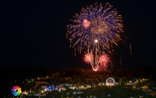 Kirmesfeuerwerk 02.07.2019 vom Standort Klosterholzstrasse aus gesehen