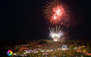 Kirmesfeuerwerk 02.07.2019 vom Standort Klosterholzstrasse aus gesehen
