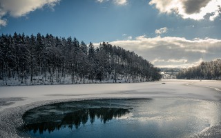 Heilenbecker Talsperre Ennepetal -7 Grad C am 12.02.2021